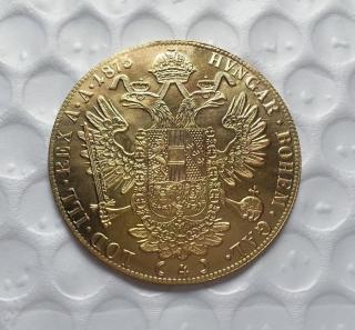 1875 Austria 4 Ducat Gold Copy Coin commemorative coins