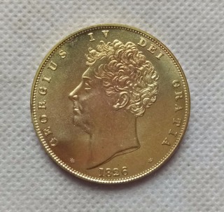 1826 United Kingdom 5 Pounds (5 LSD) - George IV COPY COIN commemorative coins