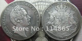 1850 Sweden Riksdale Copy Coin commemorative coins