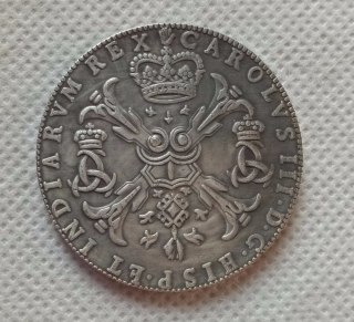 1710 Spanish Netherlands (Brabant) 48 Sols/1 Patagon Patagon - Carlos III (Archduke) COPY COIN FREE SHIPPING