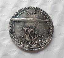 Zeppeline Flight 1492 1924 Medal Copy Coin commemorative coins
