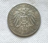 German States 1914 Prussia 5 Mark Silver COPY commemorative coins