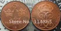 1909 Sweden 5 Ore COPY commemorative coins
