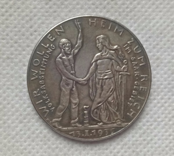 1935 GERMANY Third Reich Saar Plebiscite commemorative COPY COIN commemorative coins