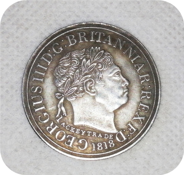 1818 Gold Coast (Ghana) 1 Ackey - George III Copy coins Commemorative Coins Art Collection
