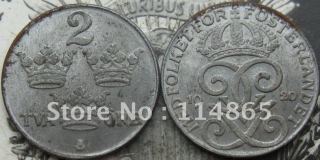 SWEDEN 1920 2 ORE (Iron) COPY commemorative coins