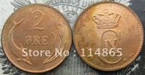 DENMARK 2 ORE 1876  COPY commemorative coins