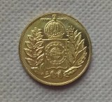 1850 Brazil 10 000 Reis - Pedro II COPY COIN commemorative coins