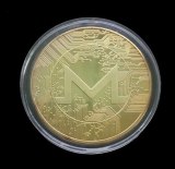 Gold/Silver-Plated Monero Coin Commemorative Coin Art Collection Gift Physical Metal Imitation Home Party Decoration