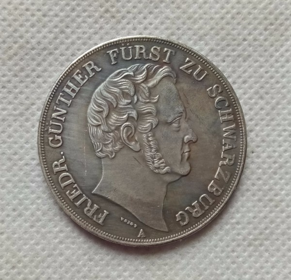 1845 German states (Schwarzburg-Rudolstadt) 2 Thaler 3 1/2 Gulden - Friedrich GuntherCOPY COIN FREE SHIPPING