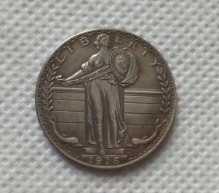 USA 1916 Standing Liberty Quarter with Dolphins COPY COIN commemorative coins