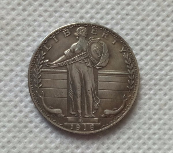 USA 1916 Standing Liberty Quarter with Dolphins COPY COIN commemorative coins