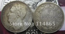1841 Belgium 5 Francs  Coin COPY FREE SHIPPING