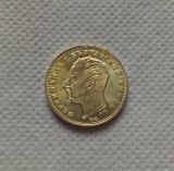 1894 Bulgaria: Alexander I 20 Leva gold Copy Coin commemorative coins