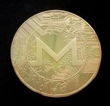 Gold/Silver-Plated Monero Coin Commemorative Coin Art Collection Gift Physical Metal Imitation Home Party Decoration