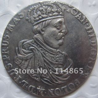 Poland : 1685 Talar - JOAN III SOBIESKI - Gedanensis DANZIG COPY commemorative coins
