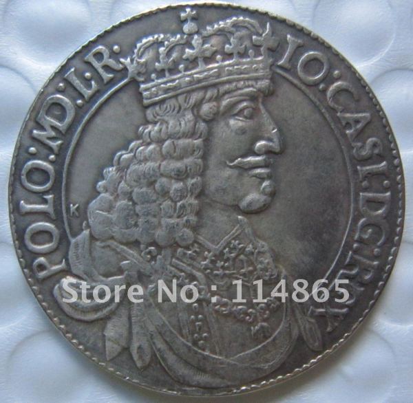Poland : TALAR - JOAN CASIMIR ( Jan Kazimierz) 1650 COPY commemorative coins