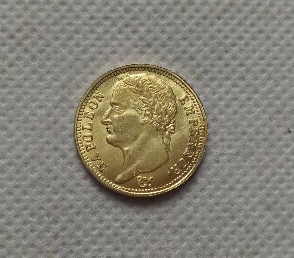 France, Napoleon I, 20 Francs, 1809 Gold Copy Coin commemorative coins