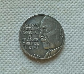 1941 France 10 Francs - Petain (Essai) COPY COIN commemorative coins