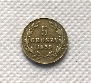 1835 Poland 5 GROSZY  Copy Coin commemorative coins