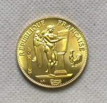 1909 A France Liberte Egalite Fraternite 100 Francs Gold Brass Metal COPY FREE SHIPPING