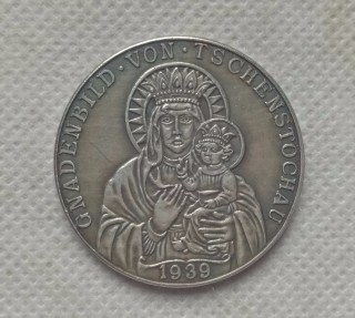 1939 Germany:Third Reich Goetz Medal,Madonna and child portrayed in a more modern style. COPY COIN FREE SHIPPING