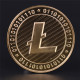 Gold/Silver-Plated Litecoin Coins Currency Collection Physical Gift Collection Art Home Holiday Deco Imitation Dia 40mm