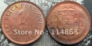 1921 PORTUGAL 1 CENTAVO Copy Coin commemorative coins