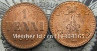 FINLAND 1 PENNI 1865