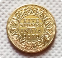 1870 INDIA FIVE RUPEES copy coins commemorative coins-replica coins medal coins collectibles badge
