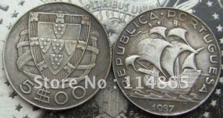 PORTUGAL 5$00 ESCUDOS 1937 Copy Coin commemorative coins
