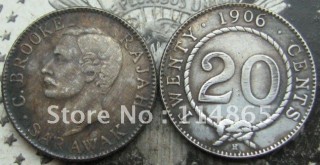 1906-H Sarawak 20 cents COPY FREE SHIPPING