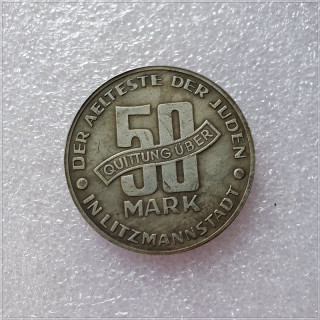 Poland : 50 MARK 1943 GETTO Juden COPY commemorative coins