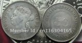 1886-1901 Straits Settlements Queen Victoria 50 Cent  COPY commemorative coins-replica coins medal coins collectibles