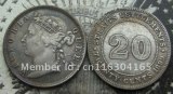 1899 Straits Settlements Queen Victoria 20 Cent  COPY FREE SHIPPING