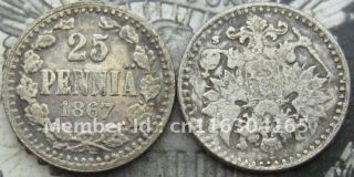 1867-S Finland 25 Pennia  COPY FREE SHIPPING