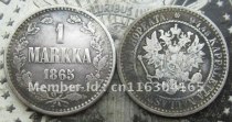 Finland 1 markkaa 1865-S COPY FREE SHIPPING