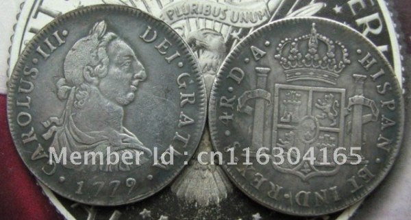 Chile 1779 DA 4 Reales COPY commemorative coins