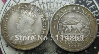 East Africa 1921 Florin COPY commemorative coins