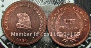 1893 EL SALVADOR 1 centavos COPY commemorative coins