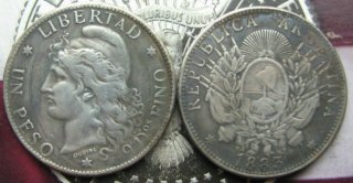 Argentina Peso 1883 COPY commemorative coins