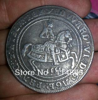VICTORIAN ELECTROPLATED COPY OF 1551 CROWN Copy Coin commemorative coins