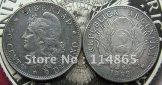 1882 ARGENTINA  50 CENTAVOS Copy Coin commemorative coins