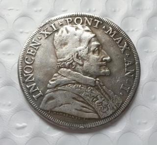 Pope Inocent XI Coin Medal Vatican Sanct Vs Matthaus Apost Copy Coin