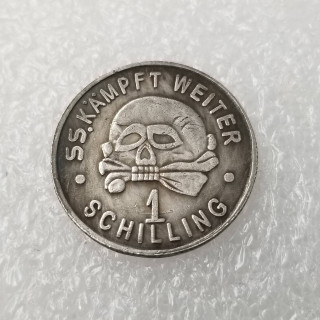 1938.1939.1940 WWII German SS Kantinegeld bar money Elite 1 schilling COPY COIN FREE SHIPPING