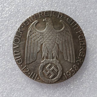 Type #115_ 1938 German WW2 Commemorative COIN COPY FREE SHIPPING