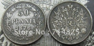 FINLAND 50 PENNIA 1876-S  COPY commemorative coins