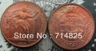 PORTUGAL - 50 CENTAVOS 1925 Copy Coin commemorative coins