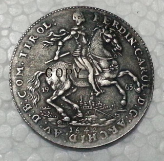 1963 Austria 2 Ducat  Restrike Proof Like 1642  Copy Coin commemorative coins