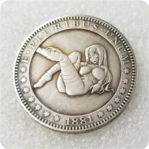 Type#22_Sexy girl Morgan Dollar Hobo Nickel Coin COPY COIN-replica commemorative coins